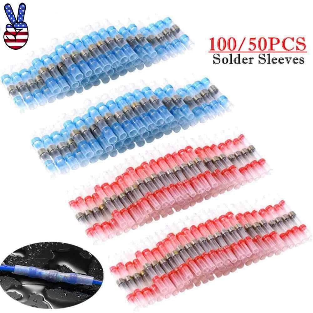 Solder Sleeve Heat Shrink Butt Wire Splice Connector Waterproof