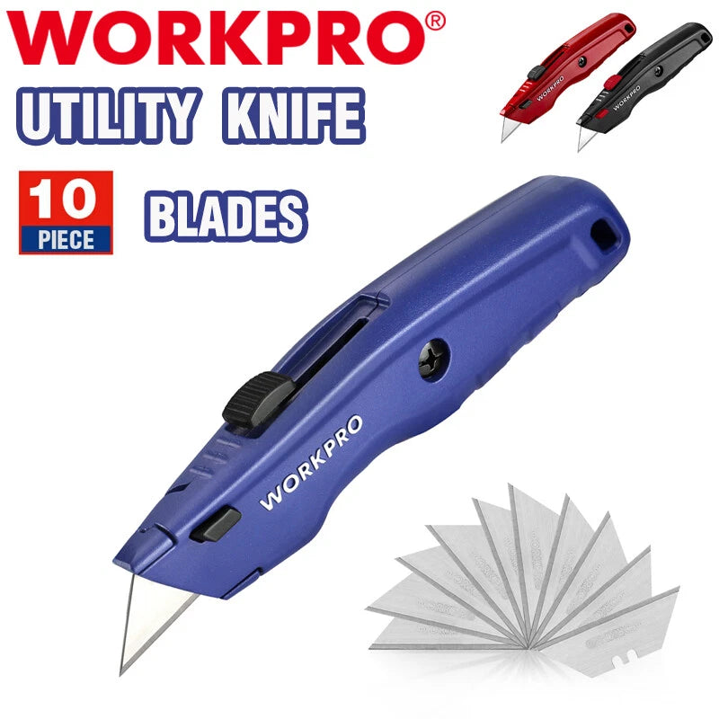 Workpro Premium Utility Knife Box Cutter Heavy Duty Quick Change