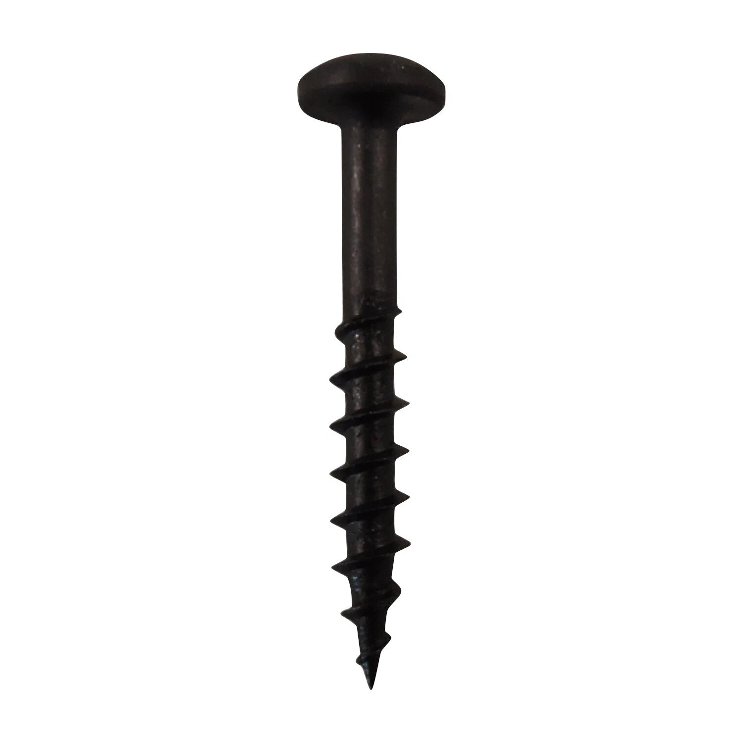 100 Pack #8 X 1-1/4" Coarse Thread Pan Head Screws Black Phosphate