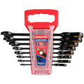 WORKPRO 8PC Flex Head Ratcheting Wrench Set Anti-slip Set SAE