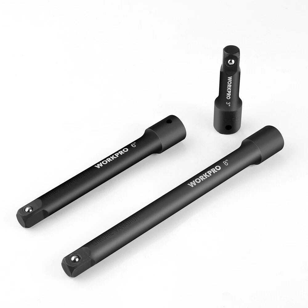 3/8" Drive Impact Extension Bar Set 3” 5” And 10” Length Socket