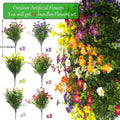 Artificial Flowers 12 Pack Weather Resistant For Lawn Cemetery Porch