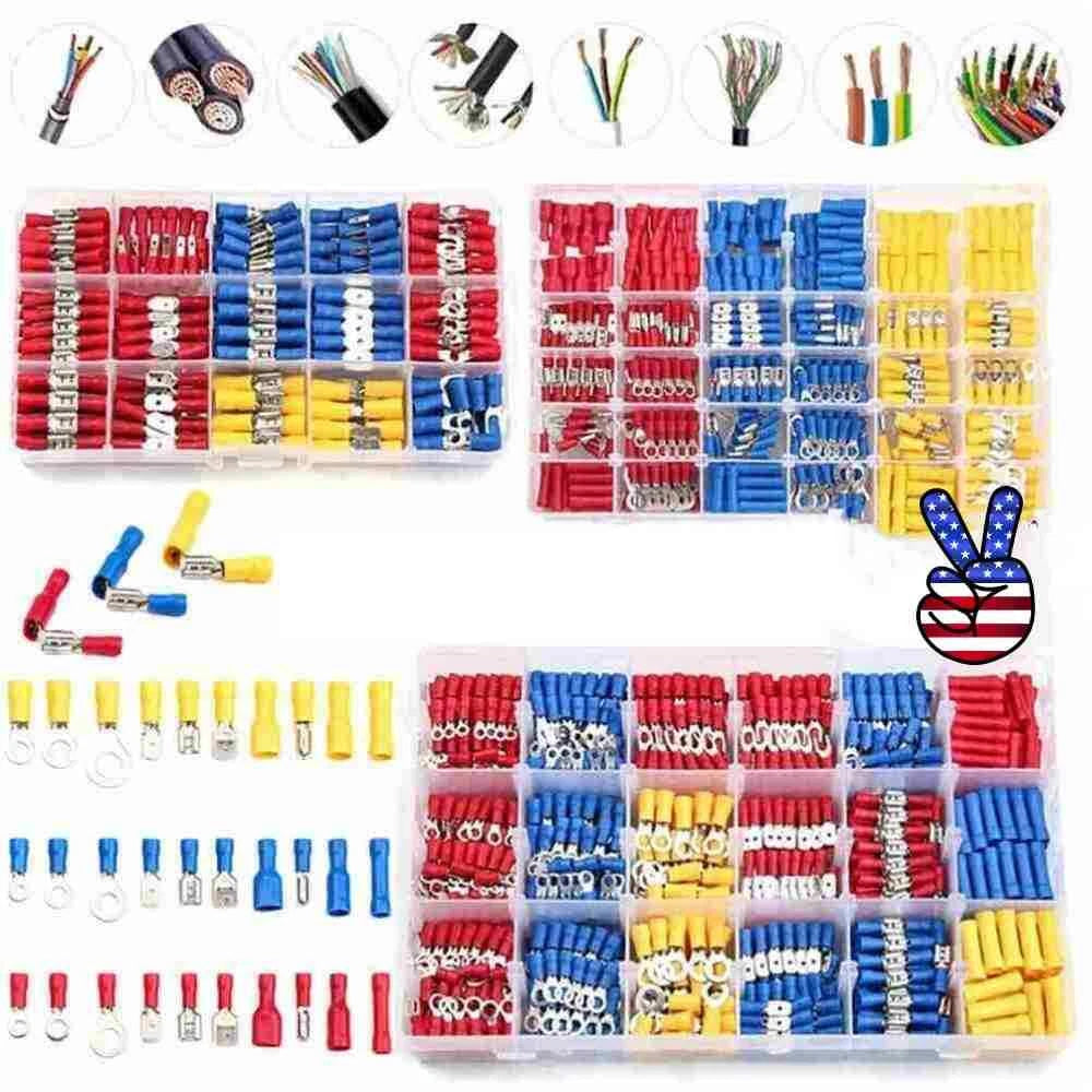 Assorted Insulated Electrical Wire Terminals Crimp Connectors Spade
