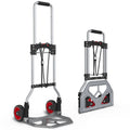 27.9"-36.6" 176lbs Capacity Red Foldable Steel Hand Truck Cart