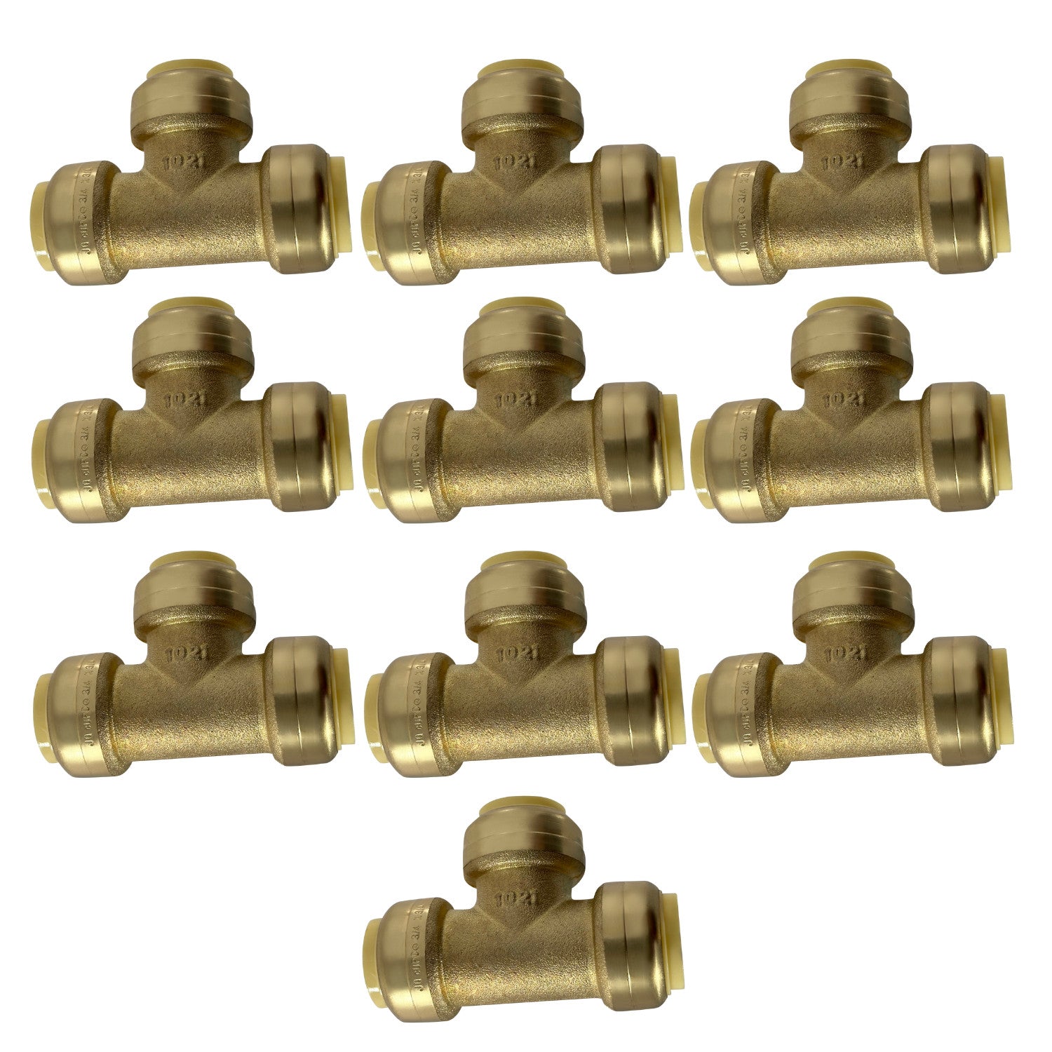 XFITTING 3/4" Push Fit Tee 10 Pack