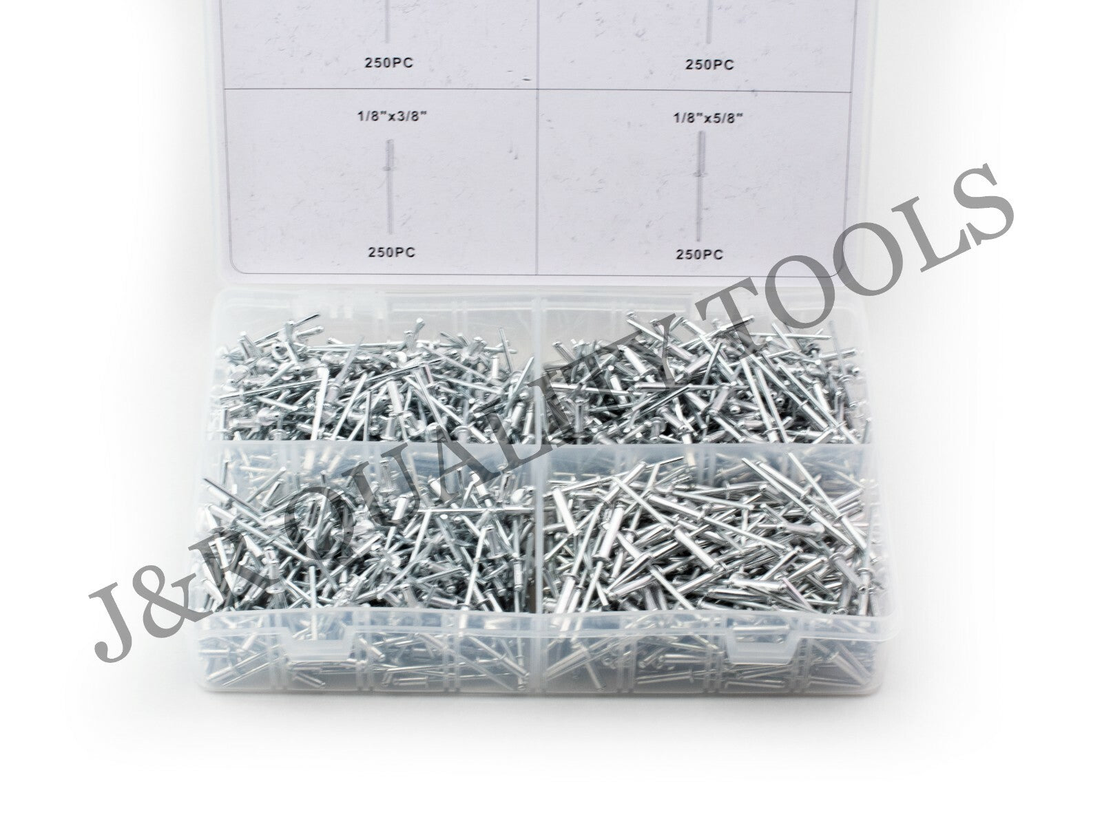 Aluminum Blind Pop Rivet Assortment 1000pc