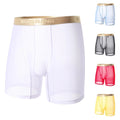 Men's Ultrathin Long Leg Underwear With See Through Pouch In Various
