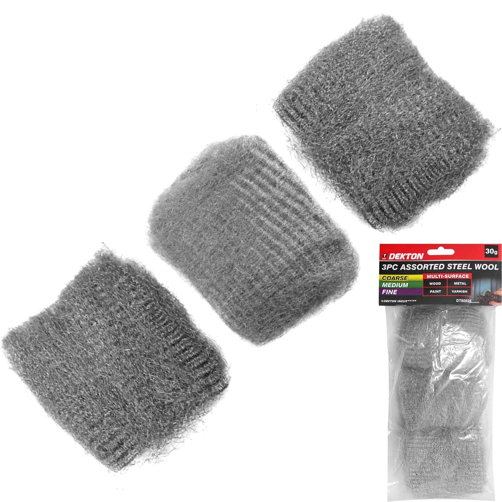 Dekton 30g Steel Wire Wool Set