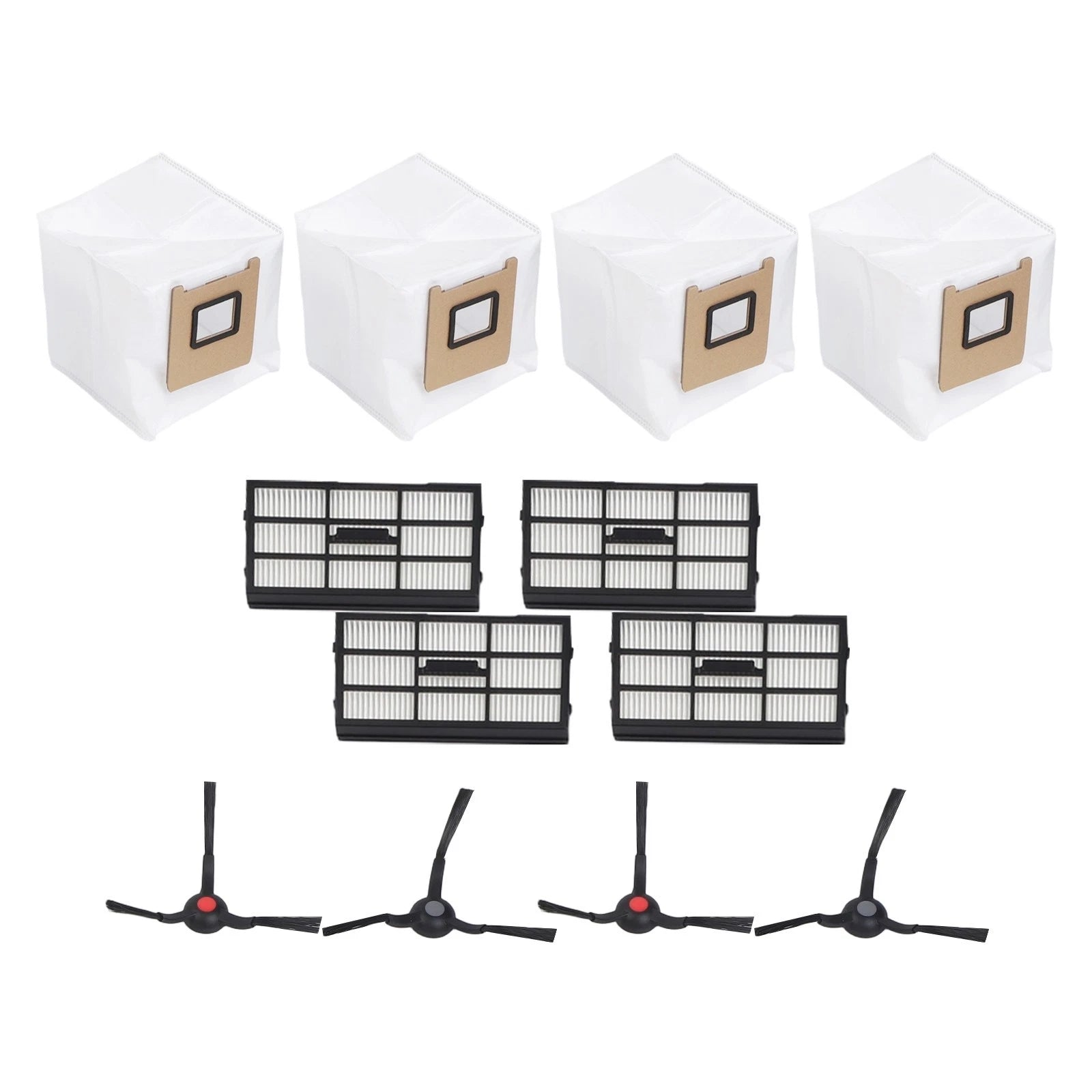 Vacuum Cleaner Replacement Side Brushes Cleaner Bag And Filter Kit