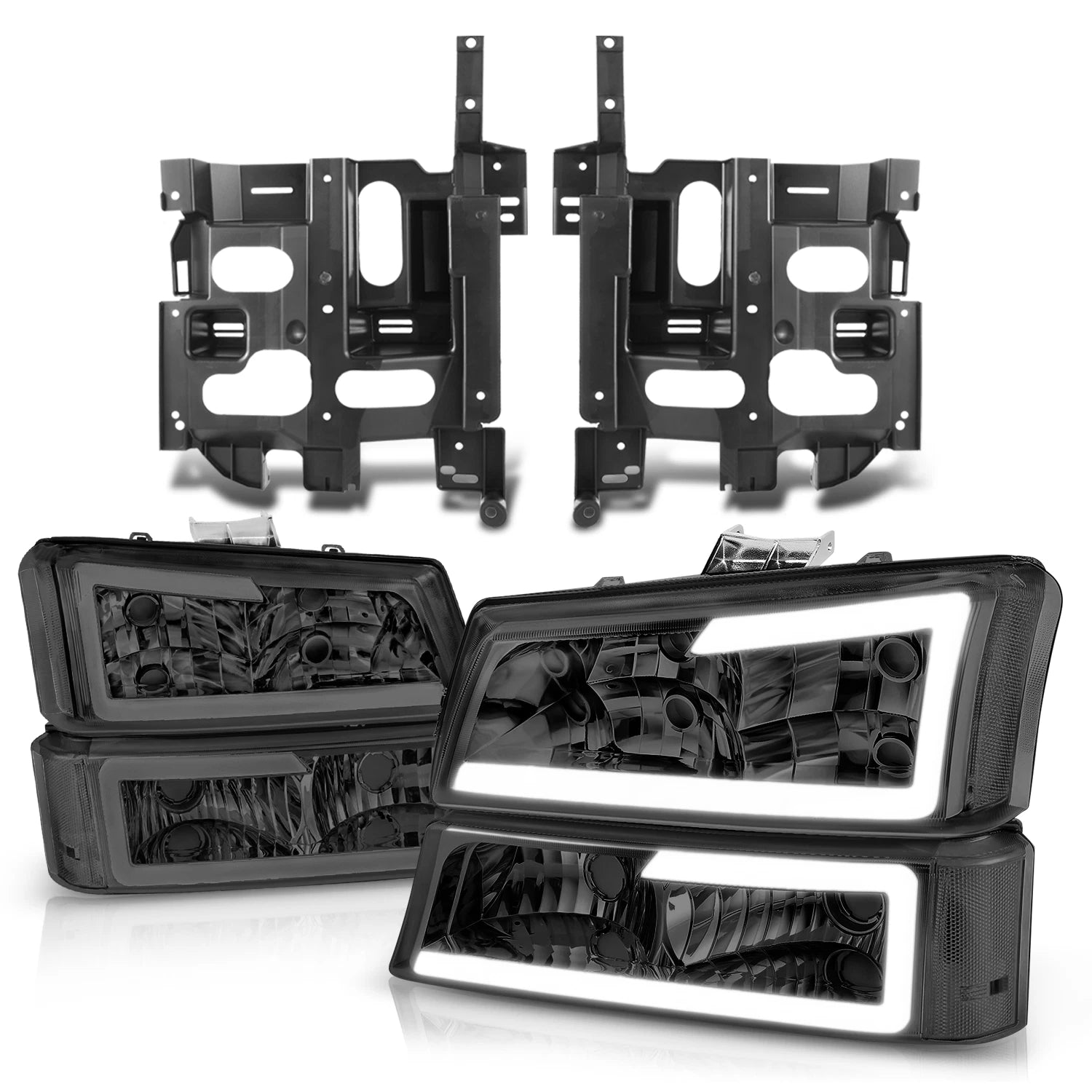 Fit 03-07 Avalanche Silverado Chrome Smoked Led Drl | Built Supply Co