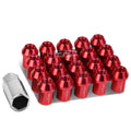 Closed End M12x1.25 35mm Tall 25mm Od Red Aluminum Jdm Lug