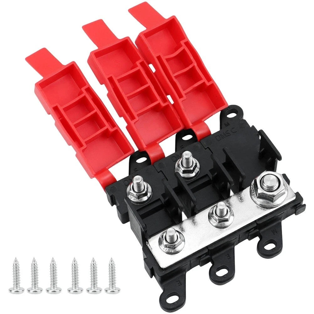 For Automotive 200a High Current Fork Type Bolt Fuse Holder 1 Inlet