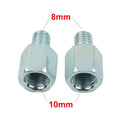Set Mirror Adapter Threaded 10mm To 8mm Clockwise Female To Male