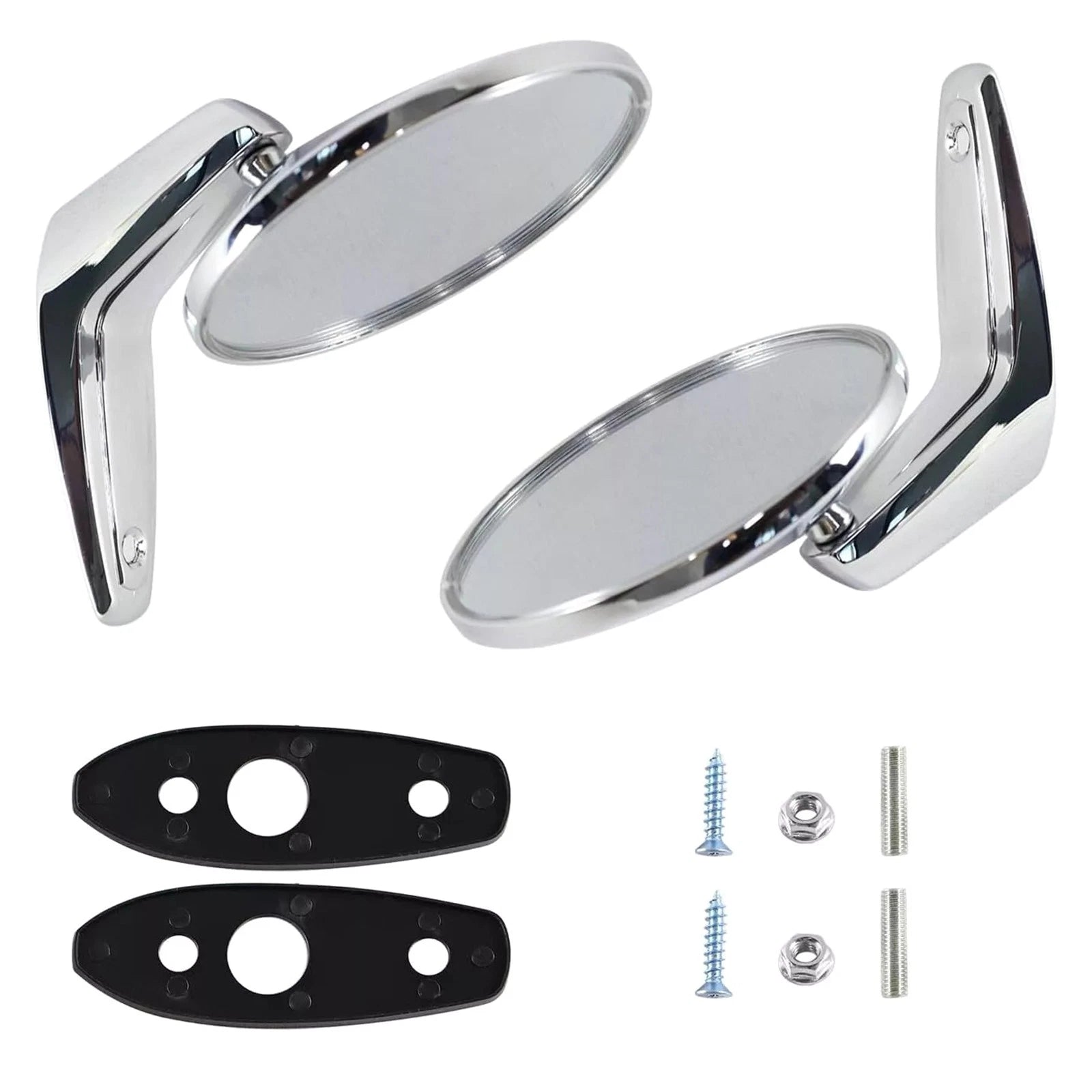 1pair Chrome Outside Door Rearview Mirror Set For | Built Supply Co