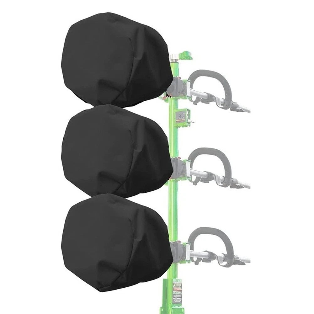 Black Waterproof Dust For Lawn Mower Engine 44cm X 32.5cm Lightweight