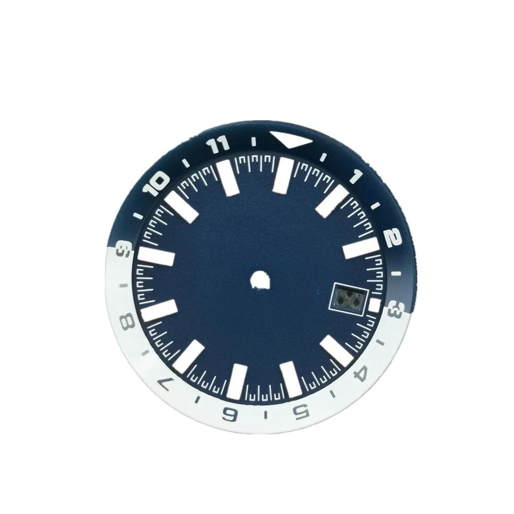 36.5mm/1.4" Steel C3 Green Luminous Watch Dial For Nh35 Nh35a