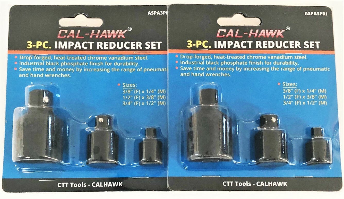 2 CALHAWK 3PC AIR IMPACT SOCKET RATCHET REDUCER SETS EXTENSION ASPA3PRIOpens in 