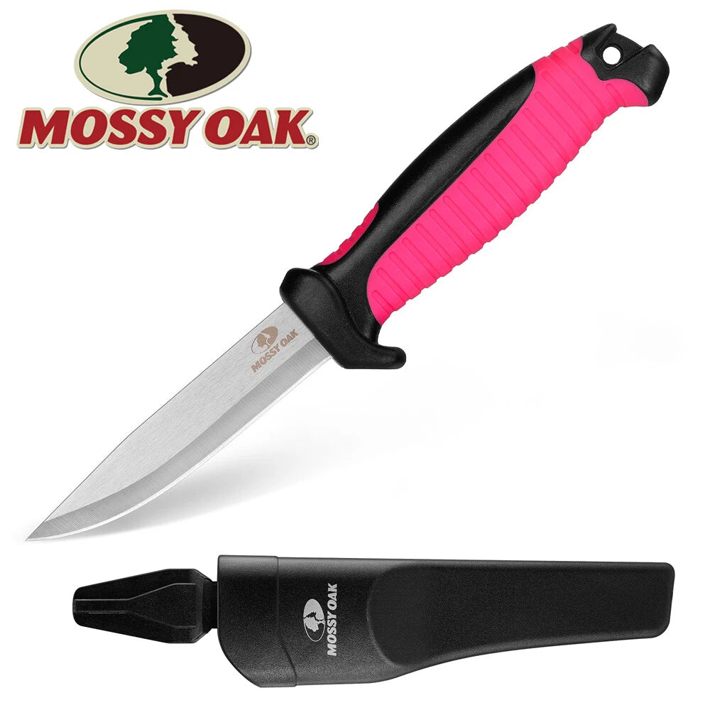 Mossy Oak Outdoor Stainless Steel Fixed Blade Knife 4" Drop Point