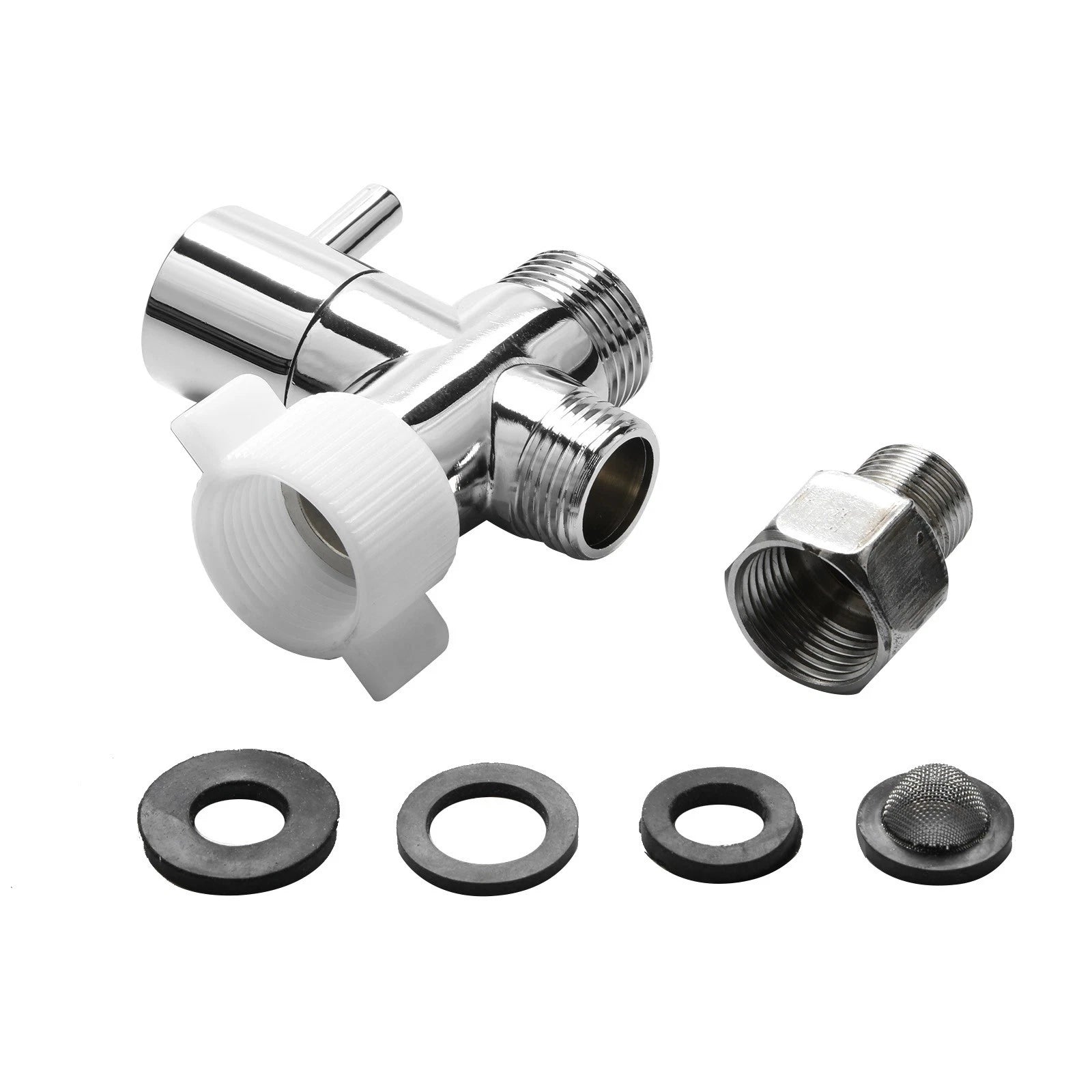 3-way T Adapter Valve 7/8"x7/8"x1/2" For Bidet Sprayer Tool-free