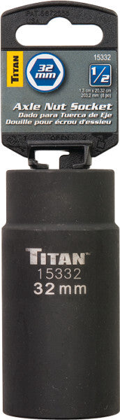 Titan 32mm 1/2" Drive 6 Point Axle Nut Socket by Titan