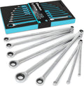 Extra Long Ratcheting Wrench Set, Double Box End Wrench Set, Metric