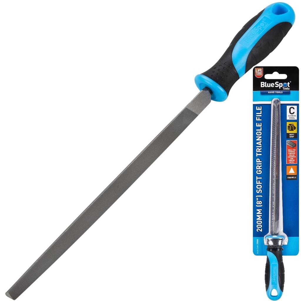 BlueSpot 200mm Triangular Soft Grip File