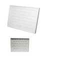 10x7-1/2" White Faux Leather 46 Rings Ring Tray Display Fixture