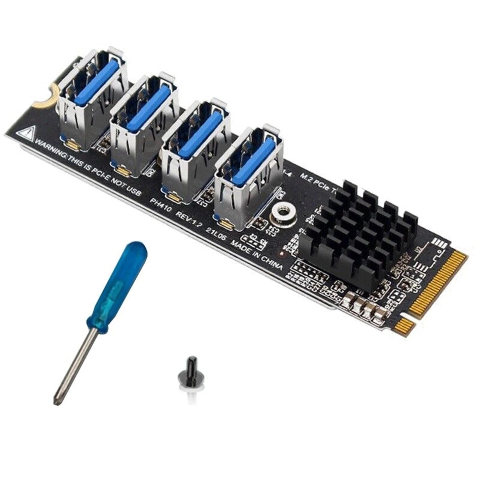 Usb 3.0 Pci-e Riser Card M.2 To Pcie Extender Adapter Card 4 Port