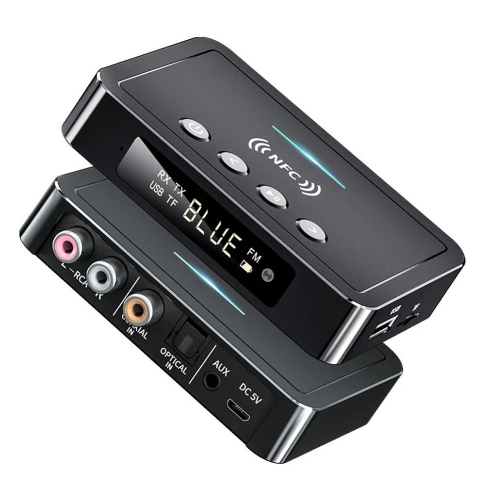 3.5mm Aux To Rca Wireless Audio Nfc Adapter Bluetooth5.0 Receiver Fm