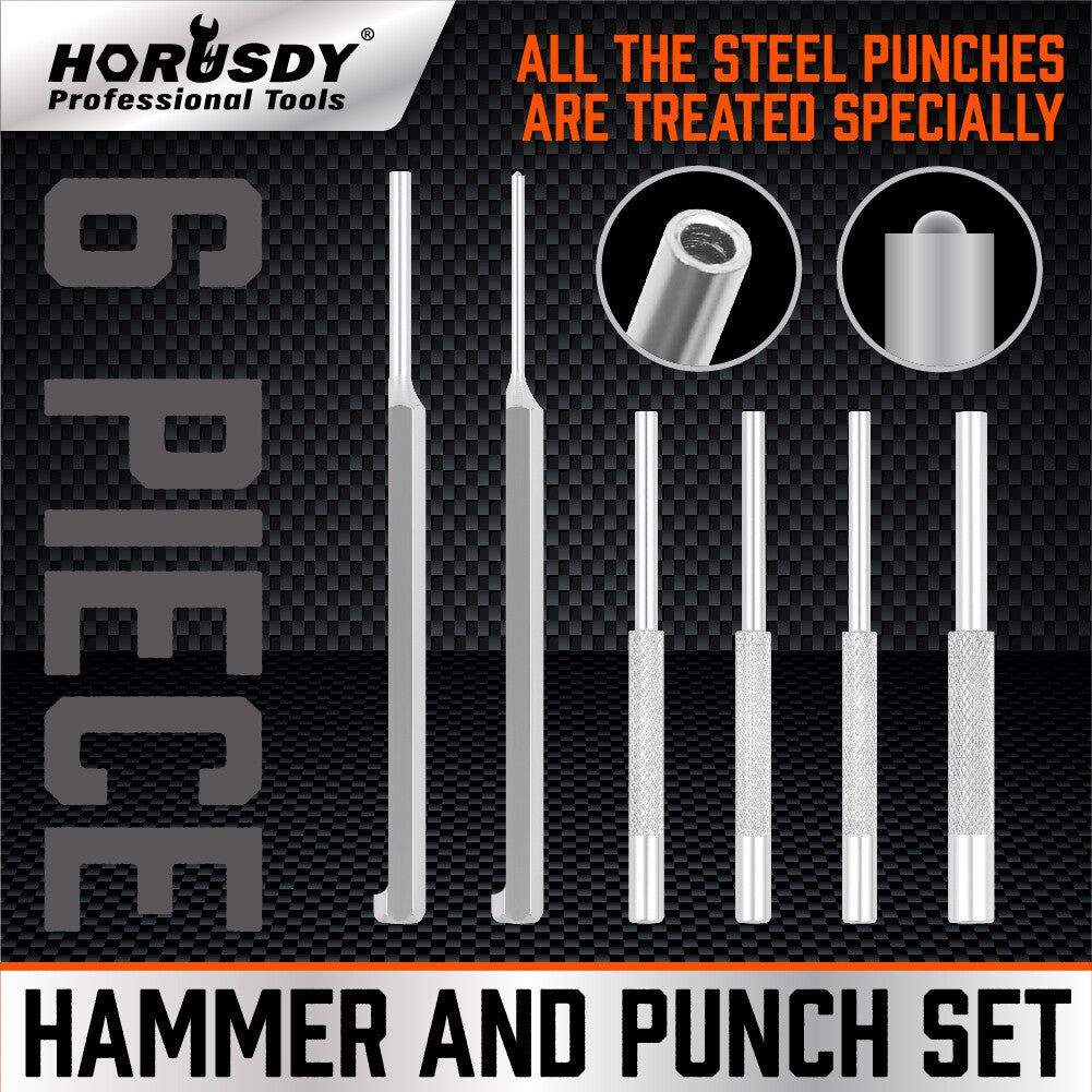 6PC Roll Pin Starter & Bolt Catch Install Punch Set 1/16" 5/64" 3/32"
