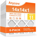 14X14X1 Air Filter 6 Pack MERV 11 AC HVAC Furnace Pleated Air Filters