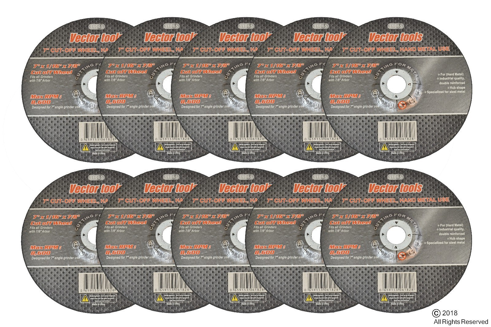20pc 7" Cutoff Wheels for Steel Cutting