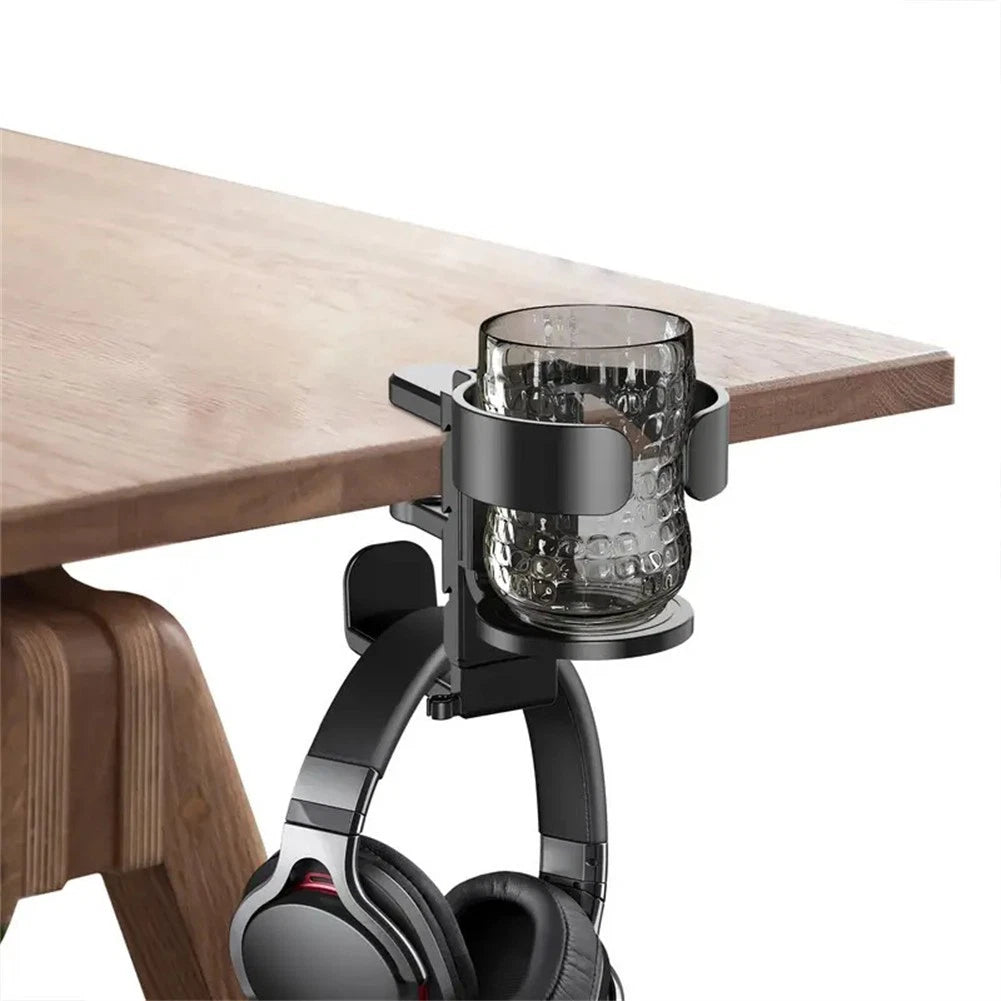 Desk Clamp With Adjustable Cup Holder And Headphone | Built Supply Co