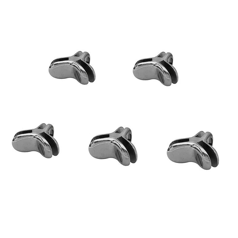 3 Way 120 Degree Glass Connector Clips 3/16'' Tempered Glass Y Style