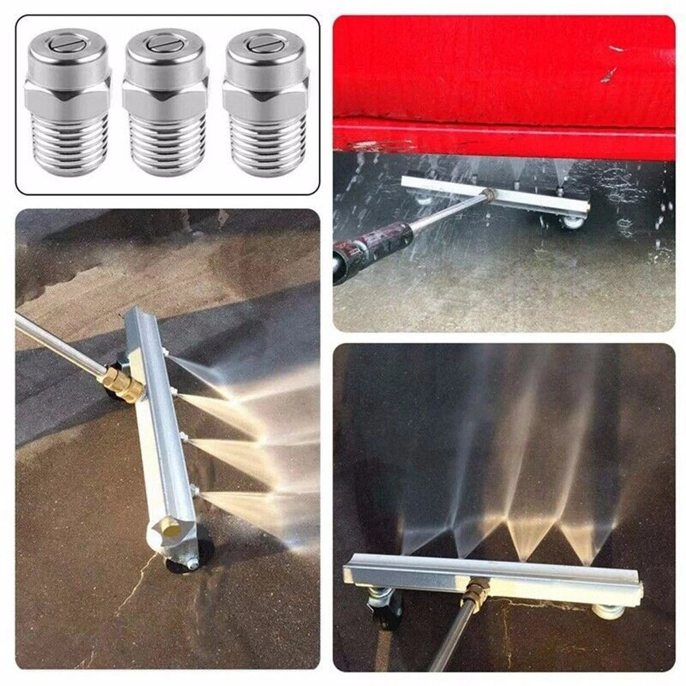 Nozzle Floor Scrub Brush Spiral Nozzle Pressure Washer Stainless Steel