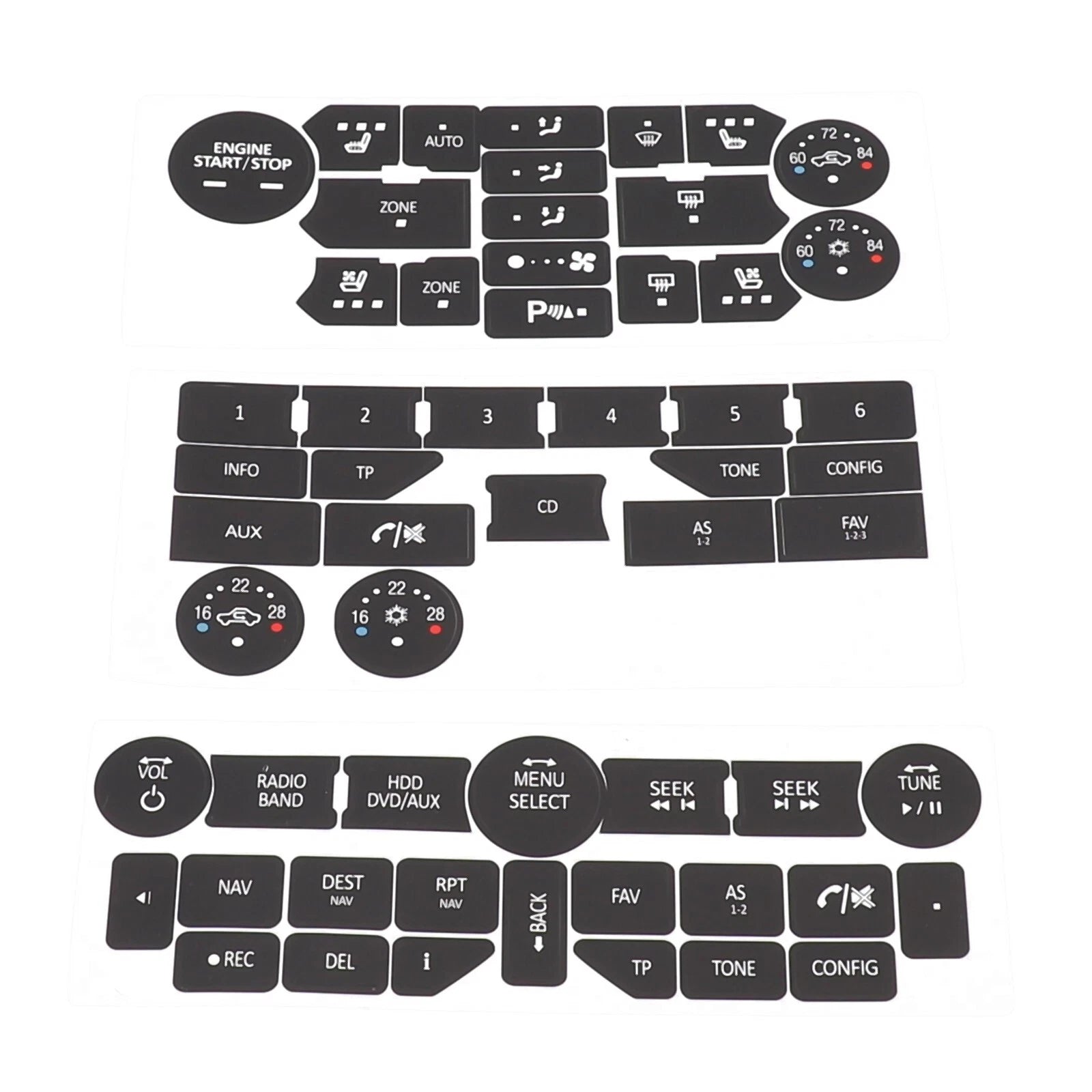 Button Repair Decals For Saab 3rd Gen 95ng 94x Easy To Install And