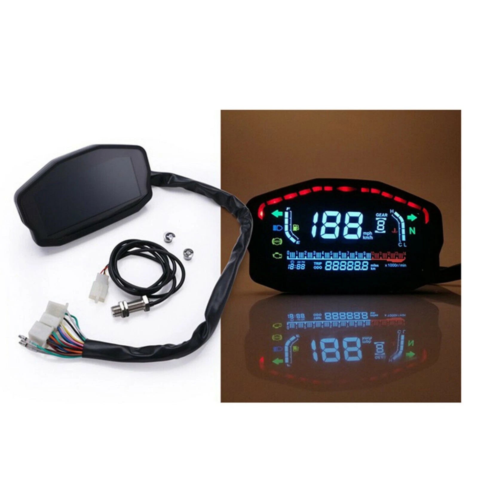 Motorcycle Speedometer Odometer Lcd Digital | Built Supply Co