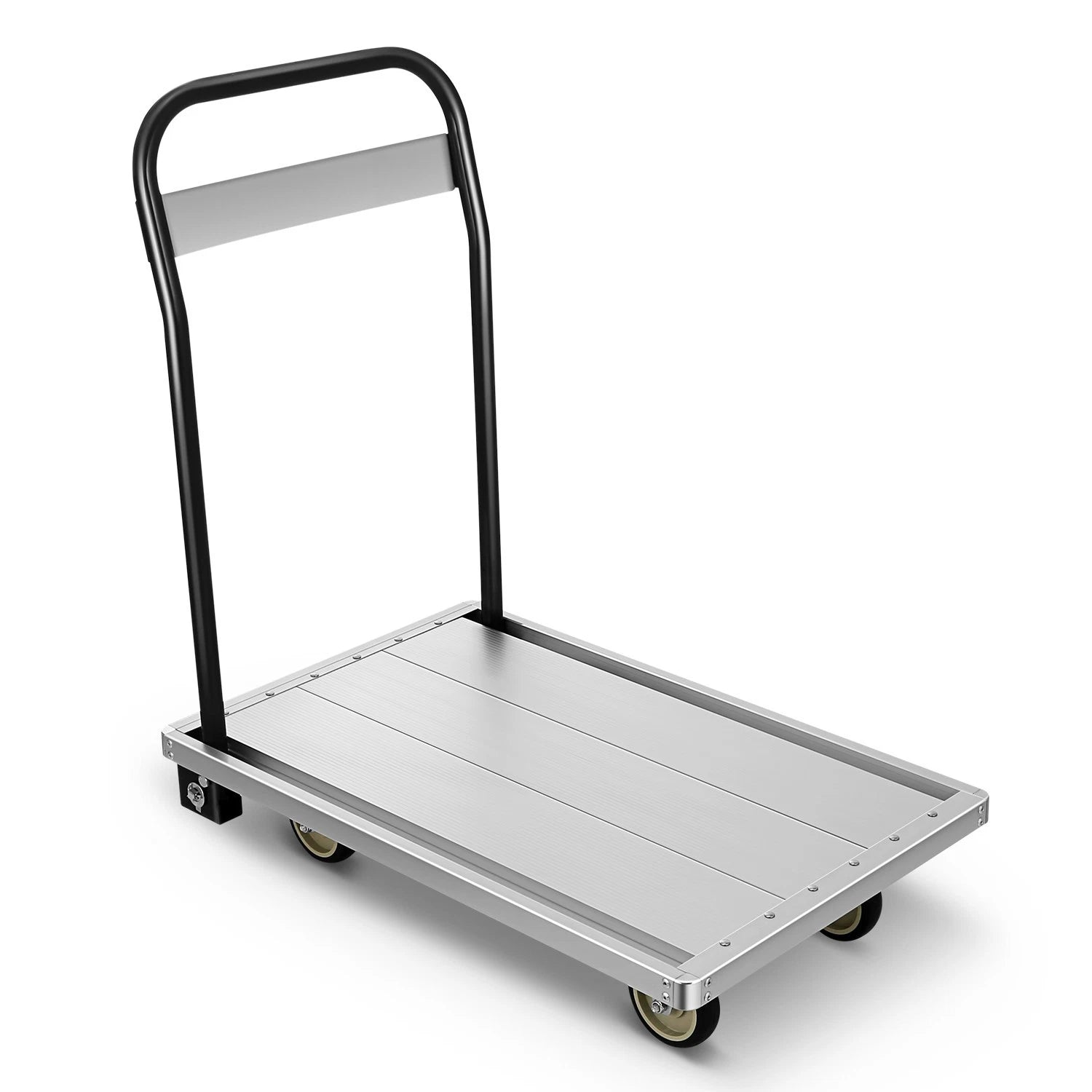 29"x 18.5"x 32" Adjustable 440lbs Capacity Black Platform Hand Truck