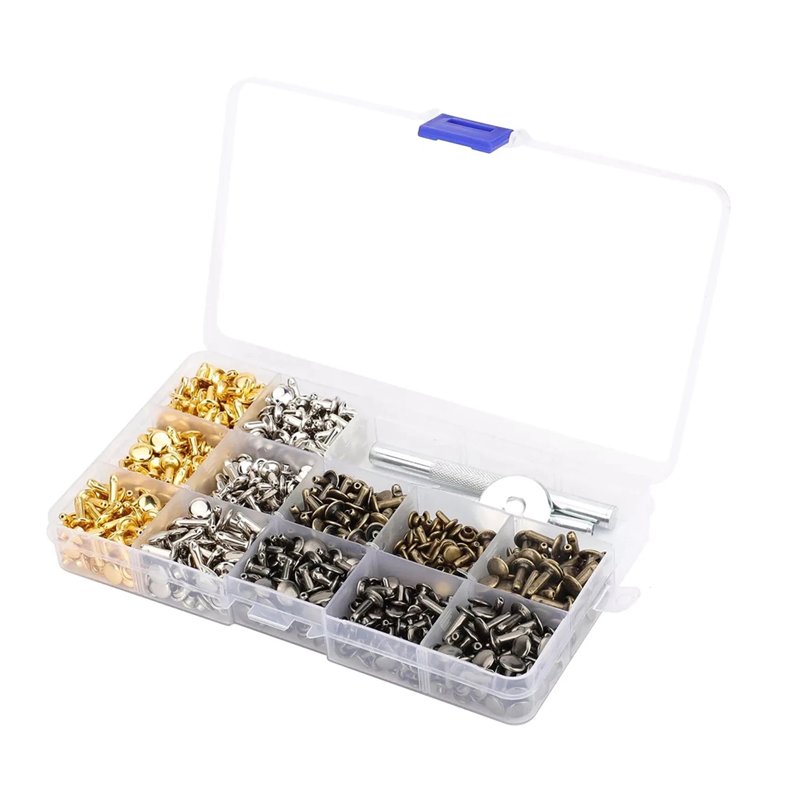 240 Set Metal Double Cap Leather Craft Belt Bag Rivet Spike Stud Tack
