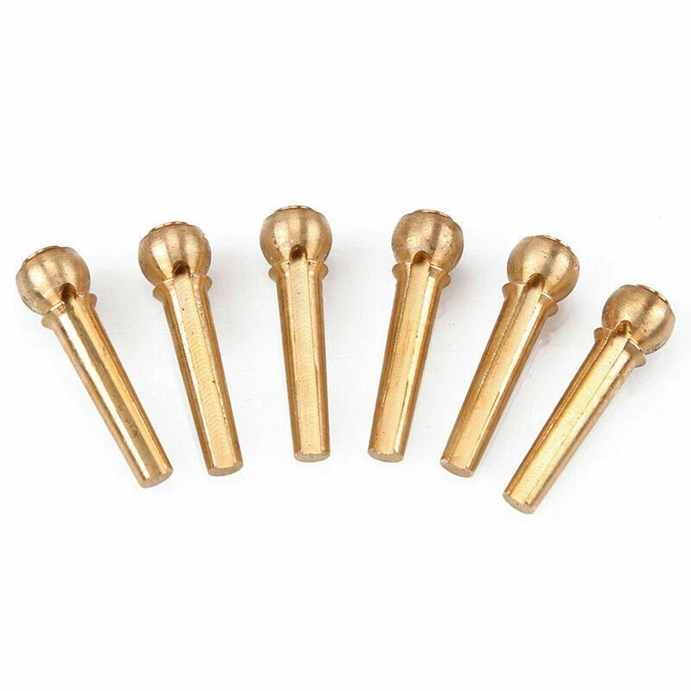 Brass Folk Acoustic Guitar Electric Bridge Pins Fixing Stringe Dots