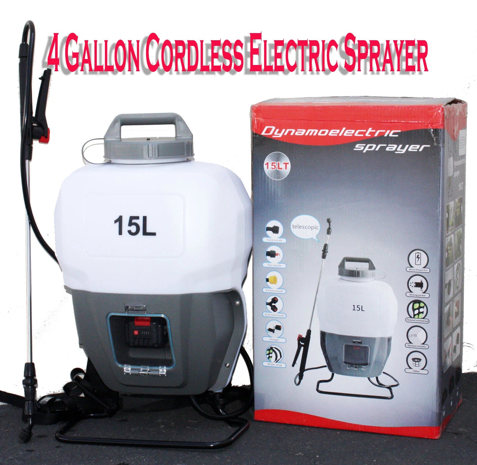 21 Volt Recharge Battery Backpack Garden Sprayer Lawn Chemical 4