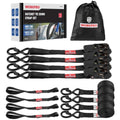Workpro Ratchet Tie-down Straps 4-pack 1 In. X 15 In. Quick Release
