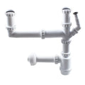 Dual Compartment Sink Drain Pipe Wall Mounted U Bend Anti Smell Design