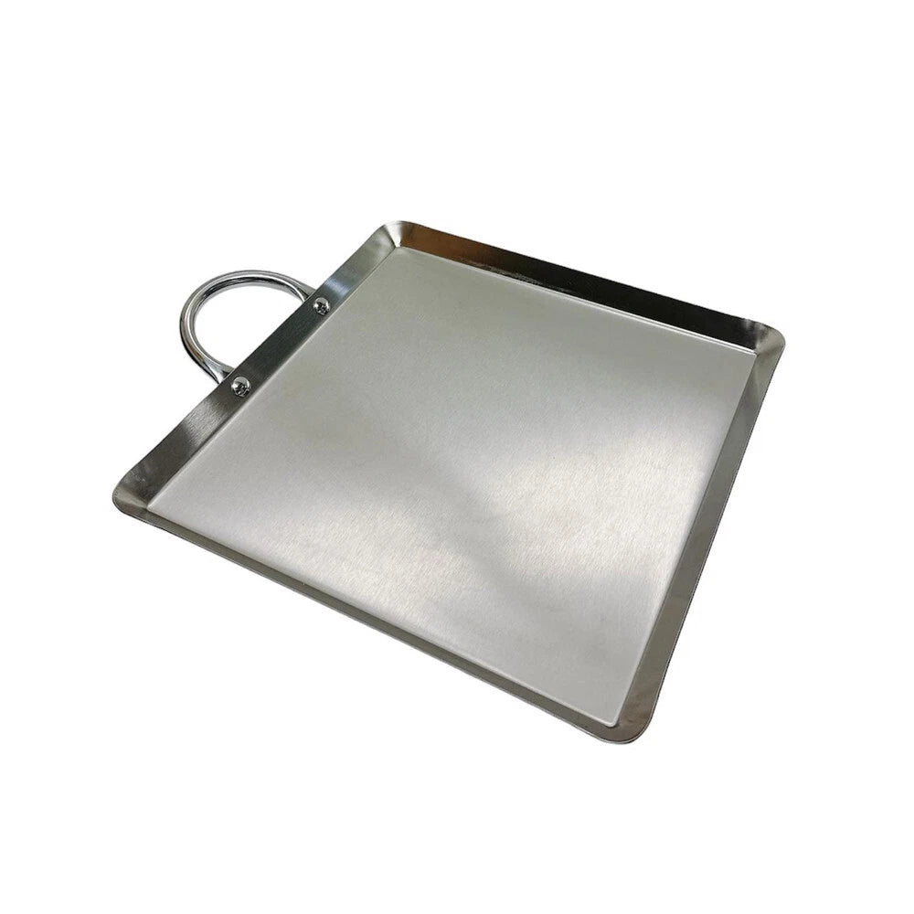 12" Square Stainless Steel Serving Platter Ottoman Tray For Dining,