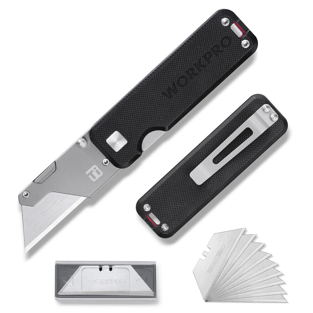 Workpro Titanium Folding Utility Knife Cnc Unibody | Built Supply Co