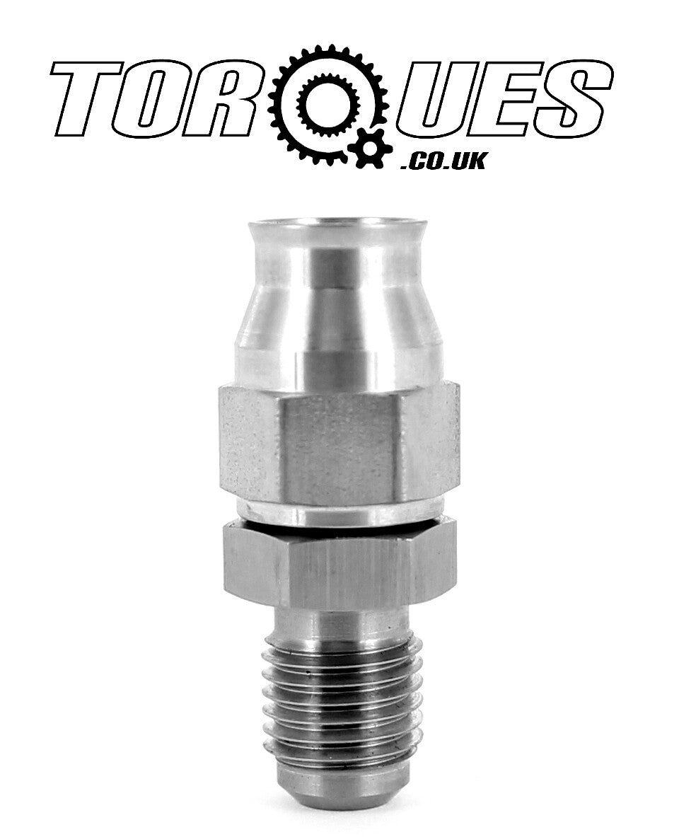 AN-4 (4AN JIC- 4) Hose to 7/16x20 UNF Male Straight Stainless Steel