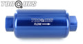 60MM Billet 30 Micron Fuel Filter M14x1.5 in / M12x1.5 Out - Blue