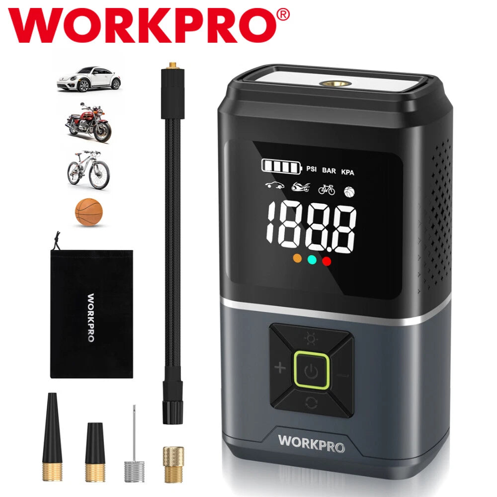Workpro 7.2V Tire Inflator Portable Air Pump Compressor 150PSI