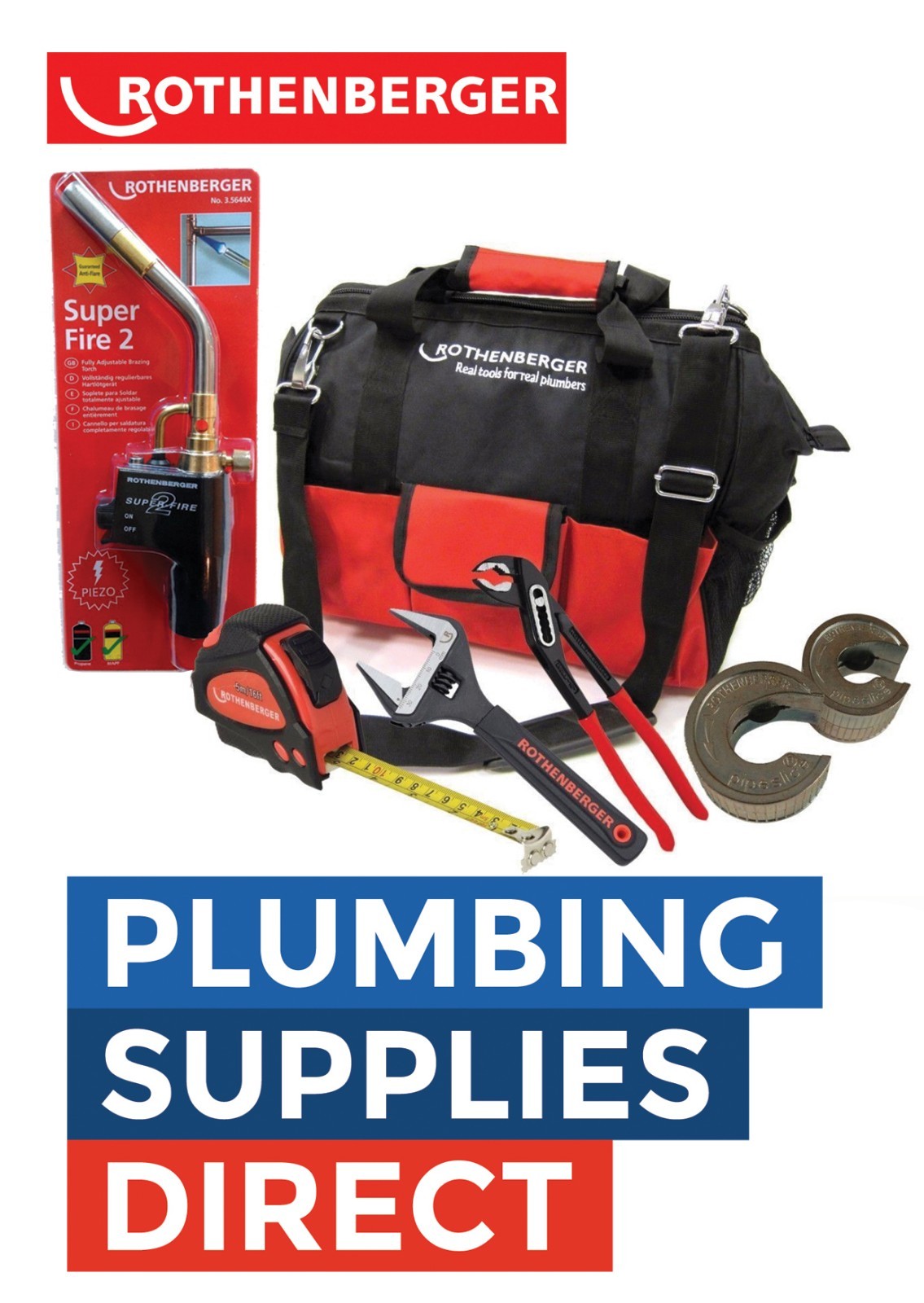 Rothenberger Plumbers Apprentice Tool Bag & Super Fire2 Torch