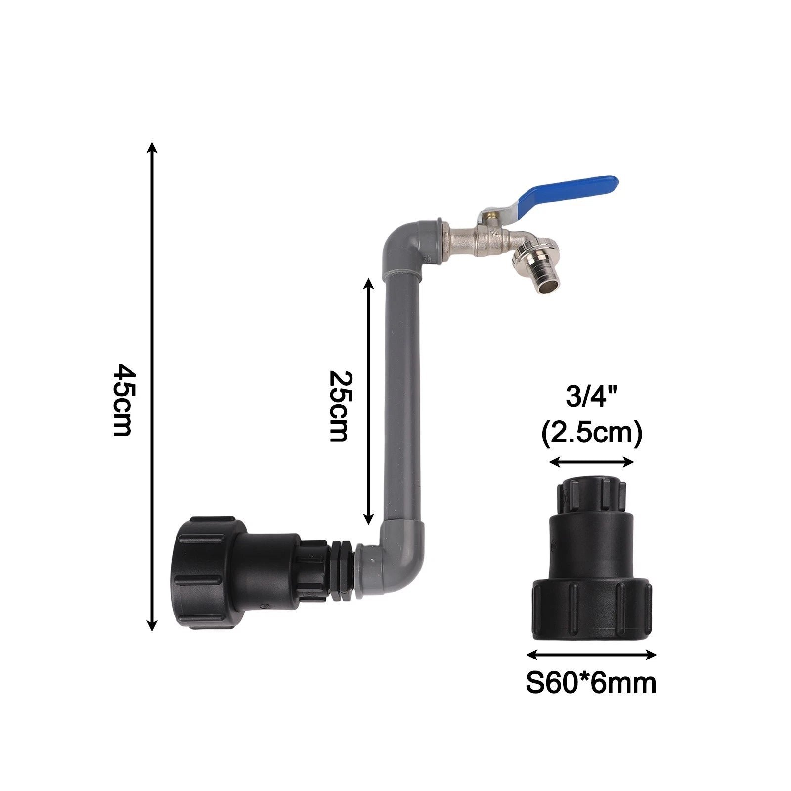 For Tank Container Ibc Adapter 34 Inch For Rainwater Harvesting